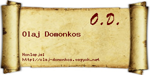 Olaj Domonkos névjegykártya